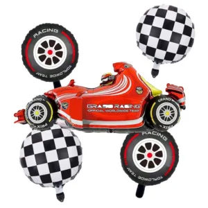 Red Race Car Foil Balloon Set