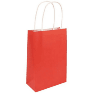 Plain Bright Red Party Favor Bag (Set of 10)