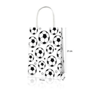 Party Favor Bags with Handles - Soccer Theme - 12 Bags