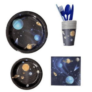 Party Paper Tableware / Cutlery Set - Space Theme (Set of 8)
