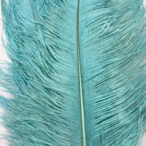 Decorative Ostrich Feathers (26-33cm) - Aqua - Set of 5