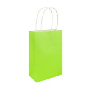 Plain Bright Green Party Favor Bag (Set of 10)