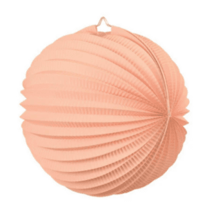 Peach Accordian Paper Lantern (20cm)