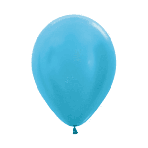 5 Pack Balloons Satin Pearl Caribbean Blue (12 inch)