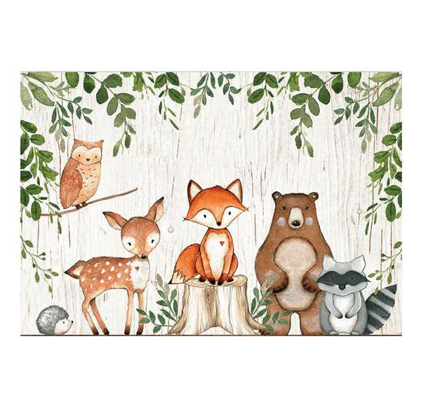 Small Kids Birthday Party and Photography Backdrop - Woodland Themed, Small Kids Birthday Party and Photography Backdrop – Woodland Themed