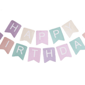Multi Pastel Birthday Banner