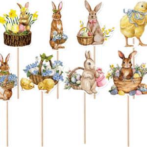 Rabbit Cupcake Toppers (8 Toppers)