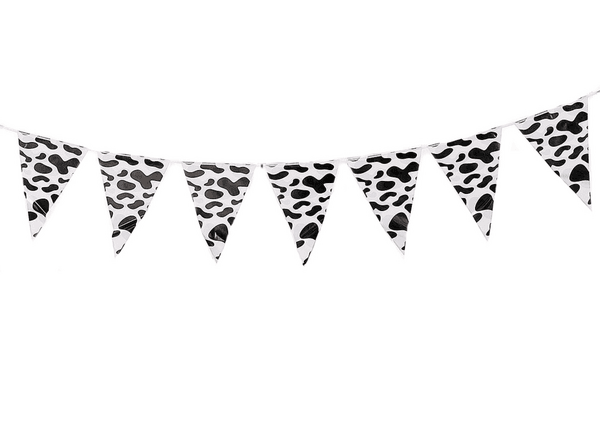 Cow Print Birthday Bunting, Cow Print Birthday Bunting