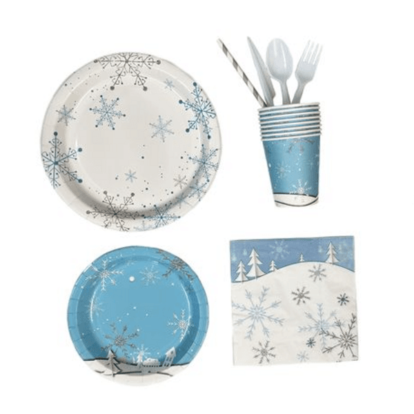 Party Paper Tableware - Cutlery Set - Frozen - Winter Theme - Set of 8, Party Paper Tableware – Cutlery Set – Frozen – Winter Theme – Set of 8