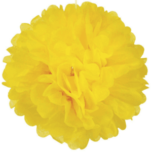 Yellow Flower Paper Pompom (20cm)