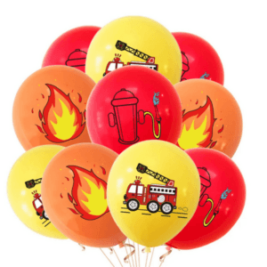 Firefighter Latex Balloon Set - 15 Balloons