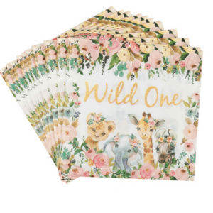 Wild One Pink Napkins (20 Napkins)