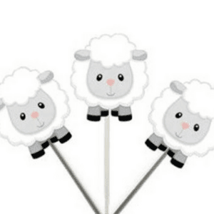 Sheep Cupcake Toppers (10 Toppers)