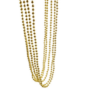 Festive Plastic Beads - Gold (Set of 5)