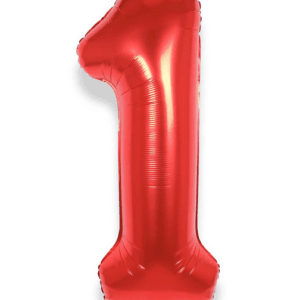 Large Number 1 Foil Balloon - Red