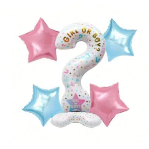 Gender Reveal Foil Balloon Set
