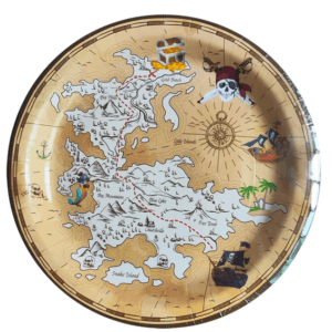 Pirate Themed Large Paper Plates (10 Plates)