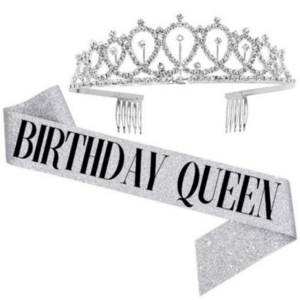 Birthday Queen Adult Sash and Crown Party Set