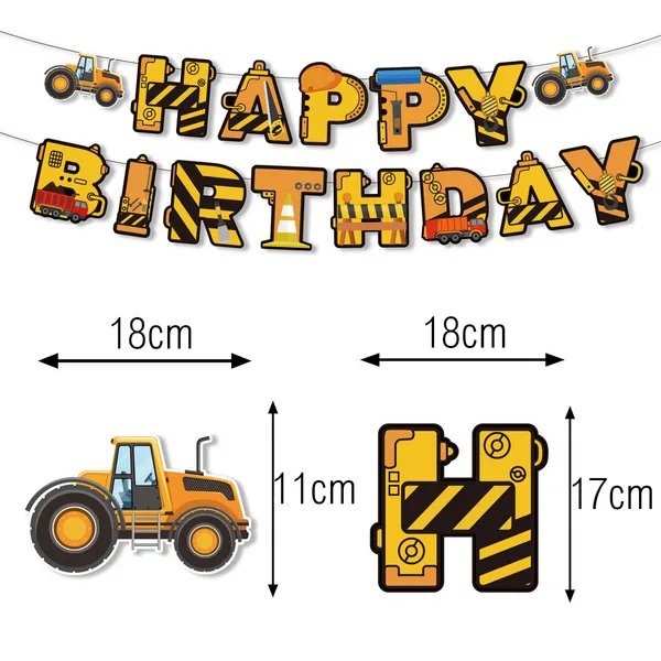Construction Party Decoration Set, Birthday Party Decoration Set – Construction Theme