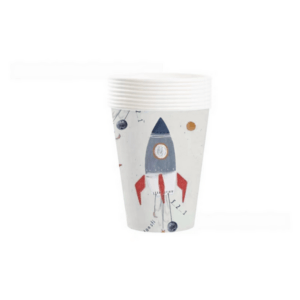 Rocket Ship Space Paper Cups (10 Cups)