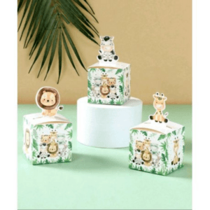 DIY Party Favor Boxes - Safari Theme - Set of 24