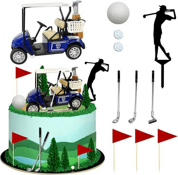 Golf Cake Topper, Golf Themed Cake Topper and Decoration Set