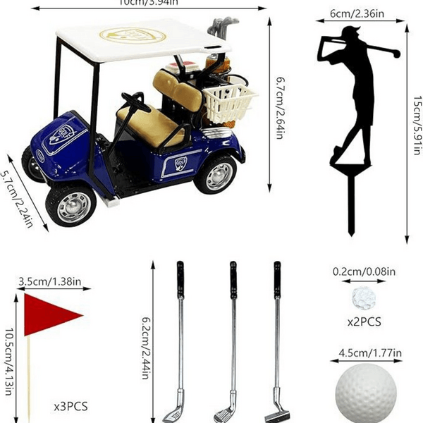 Golf Cake Topper, Golf Themed Cake Topper and Decoration Set