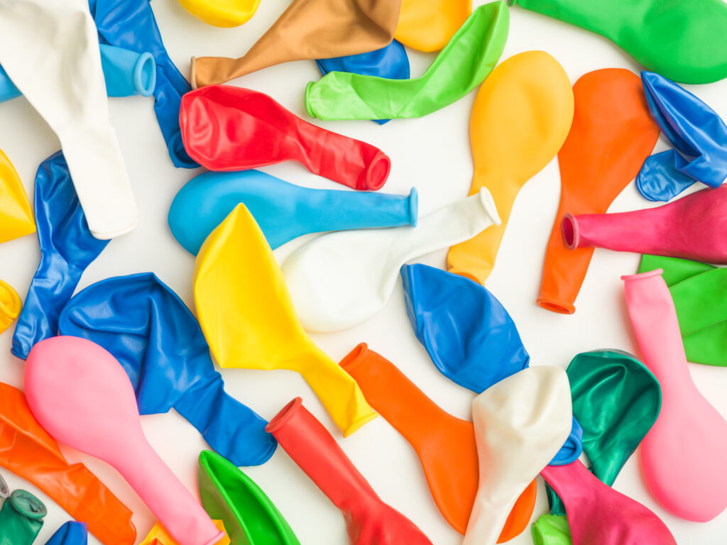 Picture of deflated balloons