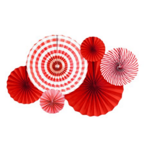 Paper Fan Decoration Set of 6