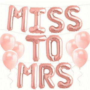 Miss to Mrs Foil Balloon Set (Rose Gold)