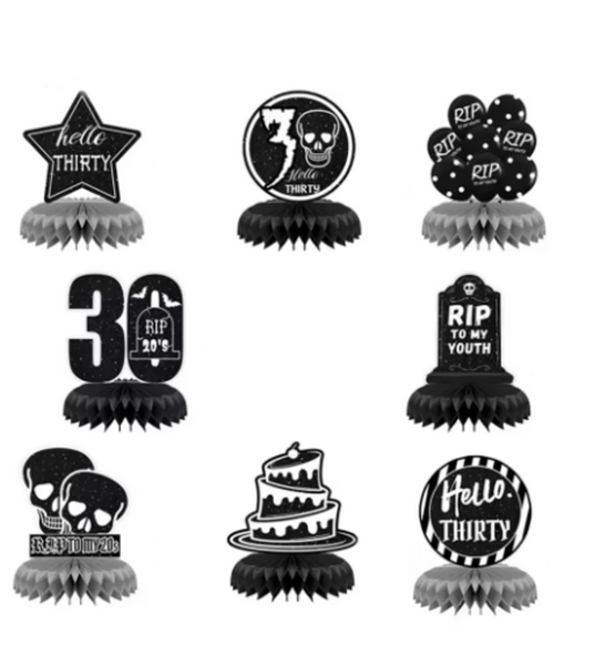 Death To My Twenties Themed Honeycomb Decor Set, Honeycomb Table Decor – Death To My Twenties