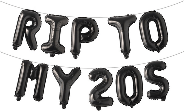 R.I.P To My 20's Foil Balloon Set, R.I.P To My 20’s Foil Balloon Set