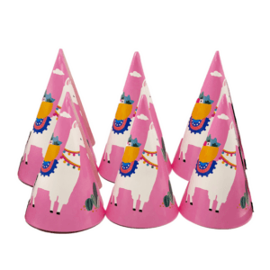 Party Hats - Llama (Pink) (6 Hats)