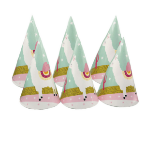 Party Hats - Llama (Green) (6 Hats)