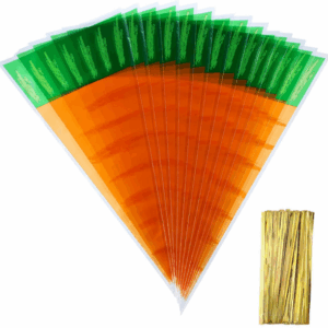 Carrot Themed Plastic Treat Packets (25 Packets)