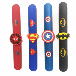 Superhero Themed Wristband Set (Set of 4)