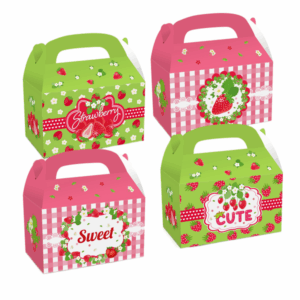 Party Favor Boxes - Strawberry Theme (12 Boxes)