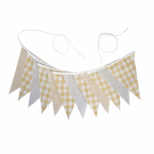 Gingham and Burlap Bunting