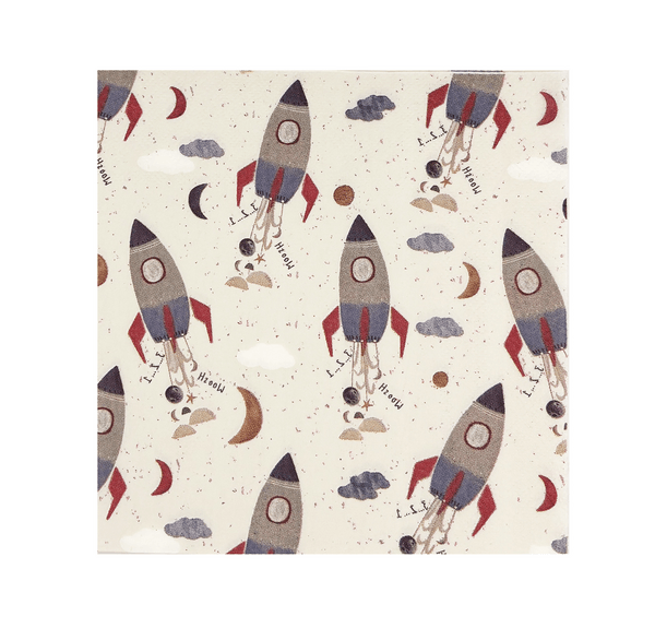Space Rocket Napkins (16 Napkins), Space Rocket Napkins (16 Napkins)