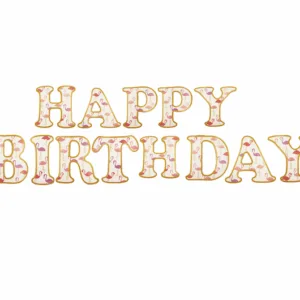 Happy Birthday Banner - Flamingo