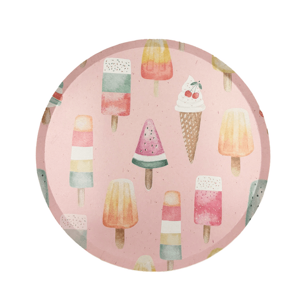 Summer Pastel Ice Cream Large Plates (8 Plates), Summer Pastel Ice Cream Large Plates (8 Plates)