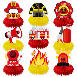 Firefighter Themed Honeycomb Décor