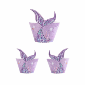 Party Cupcake Holder - Mermaid Theme - Set of 12