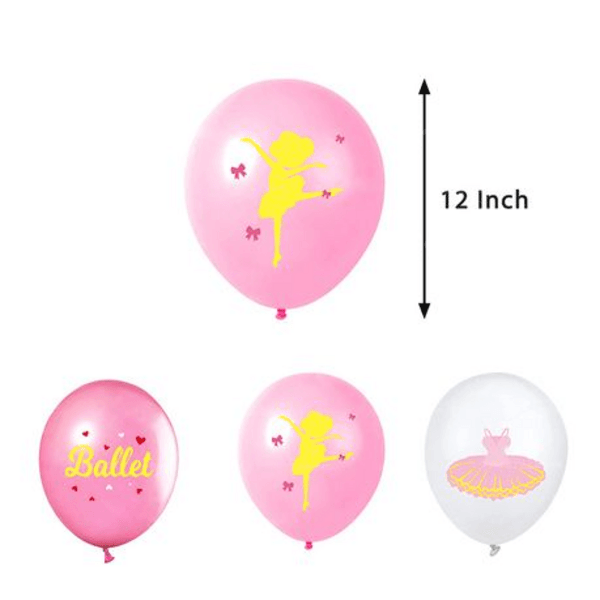 Ballerina Latex Balloon Bouquet - 15 Balloons, Ballerina Latex Balloon Bouquet – 15 Balloons