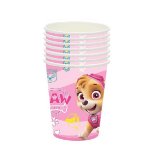 Paw Patrol Themed Paper Cups - Pink (10 Cups)