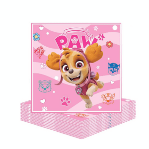 Paw Patrol Themed Napkins - Pink (20 Napkins)