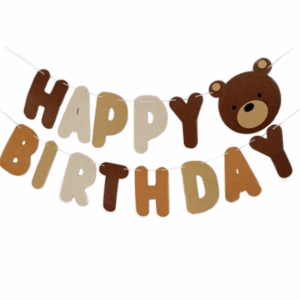 Happy Birthday Bear Banner