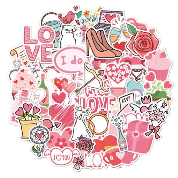 Variety Stickers - Valentine's Themed, Variety Stickers – Valentine’s Themed