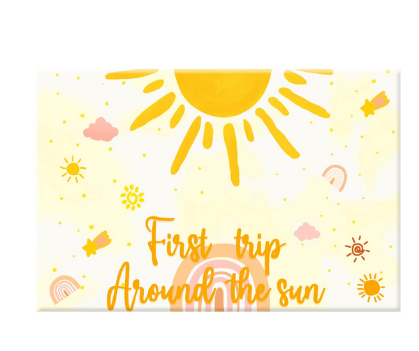 Kids Birthday and Photography Backdrop - First Trip Around the Sun (Rainbows), Kids Birthday and Photography Backdrop – First Trip Around the Sun (Rainbows)