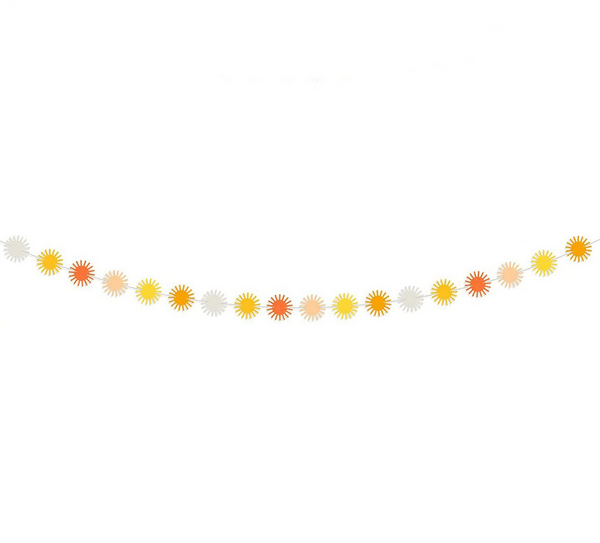 Sun Themed Felt Garland, Sun Themed Felt Garland